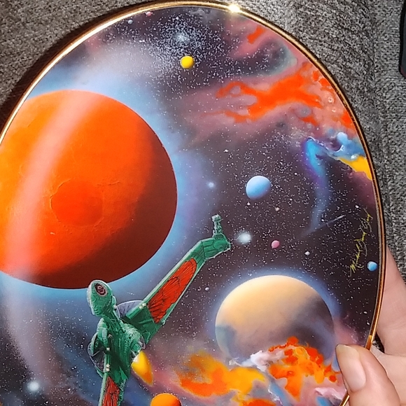 Preparing to Cloak from Space The Final Frontier Star Trek oval collectors plate - Picture 14 of 14